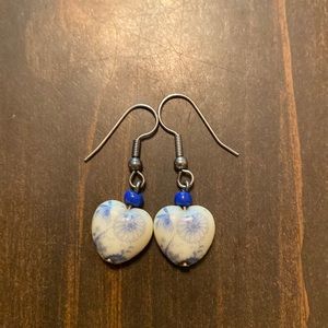 Vintage 80s Heart Earrings